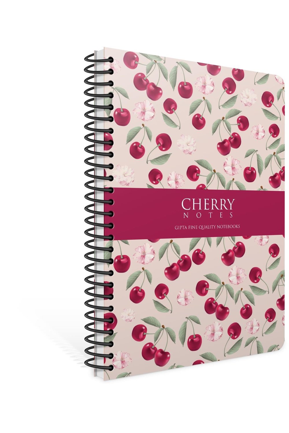 Cherry 17x24 Spiralli Sert Kapak Çizgili Defter 120 Yaprak