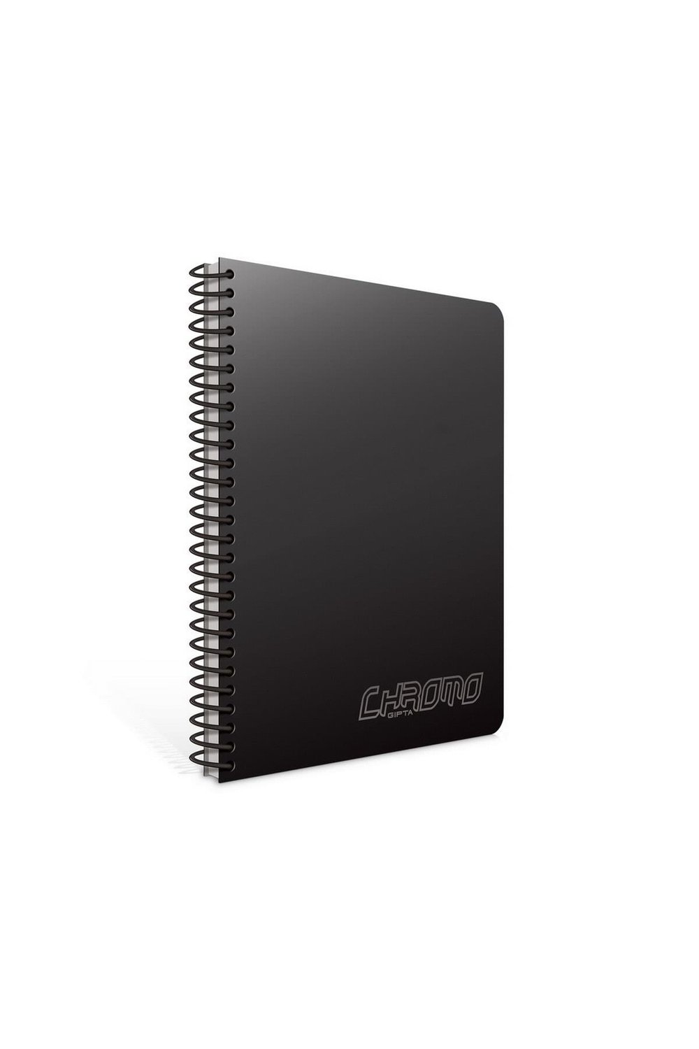 Chromo A4 60 Yaprak Plastik Kapak Spiralli Defter (1978) Çizgili Siyah