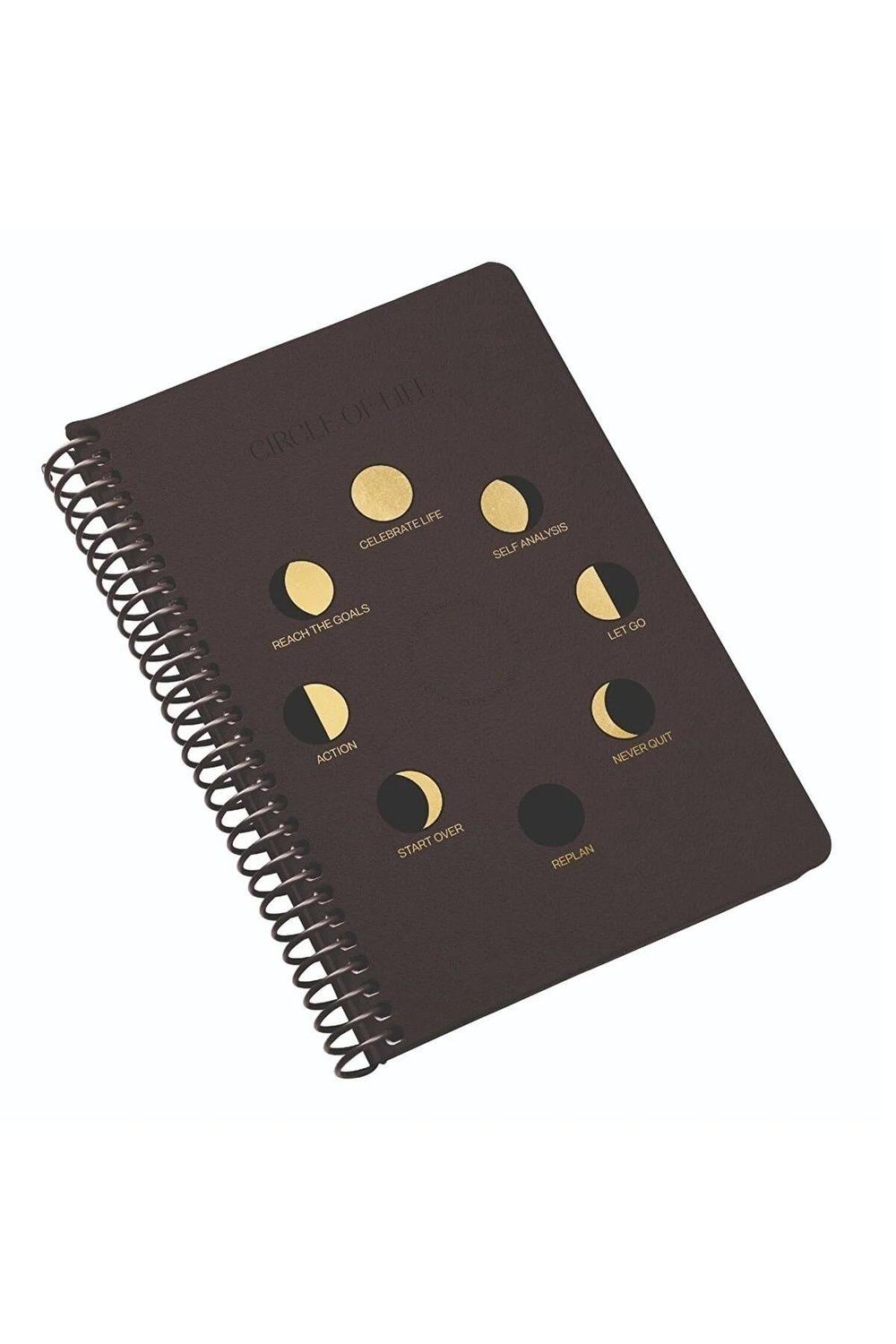 Circle Of Life Spiralli Deri Kapak 17x24cm 120 Yaprak Kareli Defter