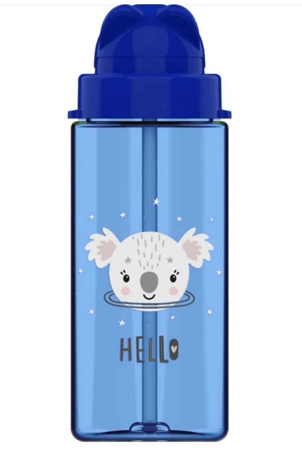 Cool-J Cute Pipetli Pet Matara 500CC Fuşya-Mavi Tavşan