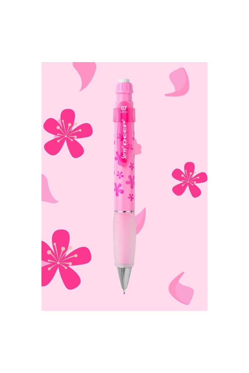 Deep Doğa Serisi 0.7mm Mekanik Kurşun Kalem - Flower
