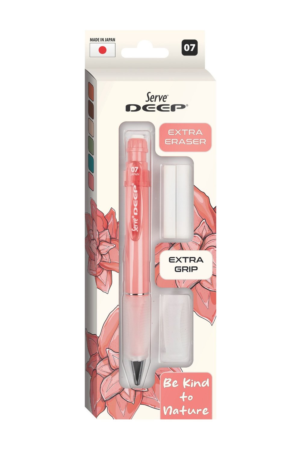 Deep Versatil Kalem 07mm- Toprak Tonları - Yedekli Set (Grip ve Silgi)