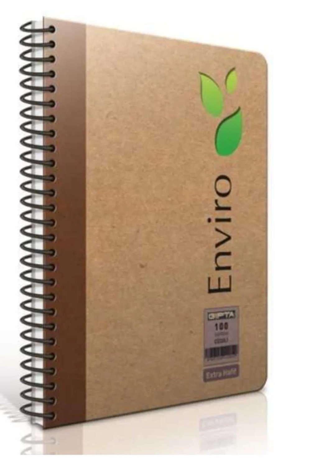 Enviro 17x24cm 100yp Düz Spiralli Kraft Kapak Not Defteri / B4