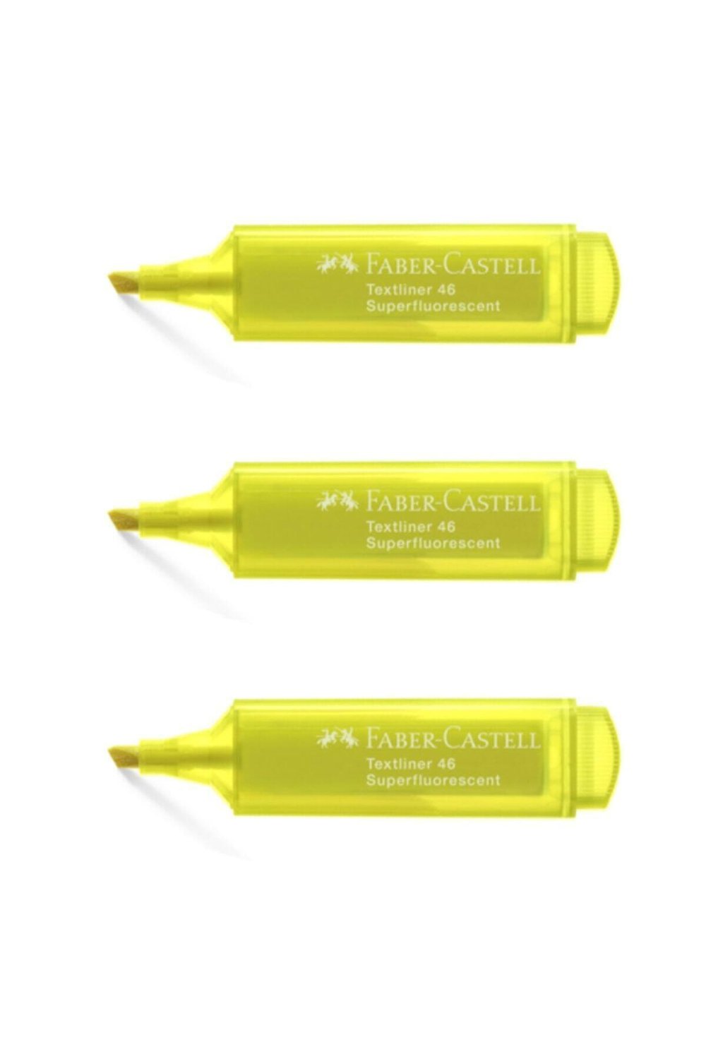 Faber-castell Fosforlu Kalem Şeffaf Gövde Sarı (3 Adet)
