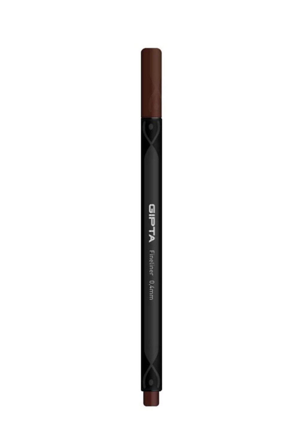 Fineliner Ince Keçe Uçlu Kalem 0,4 Mm Karton Kutu Üçgen Kahverengi (12 Li Paket) K600048