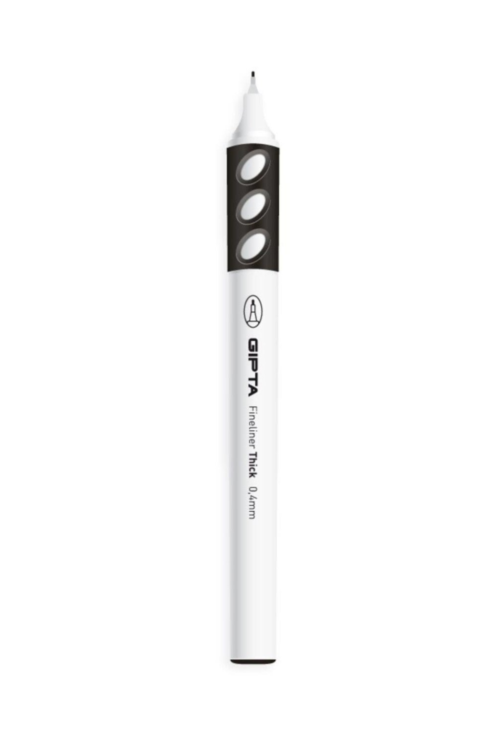 Fineliner Ince Keçe Uçlu Kalem Thick 0.4mm Yuvarlak Gövde Siyah (12 Li Paket) K690001