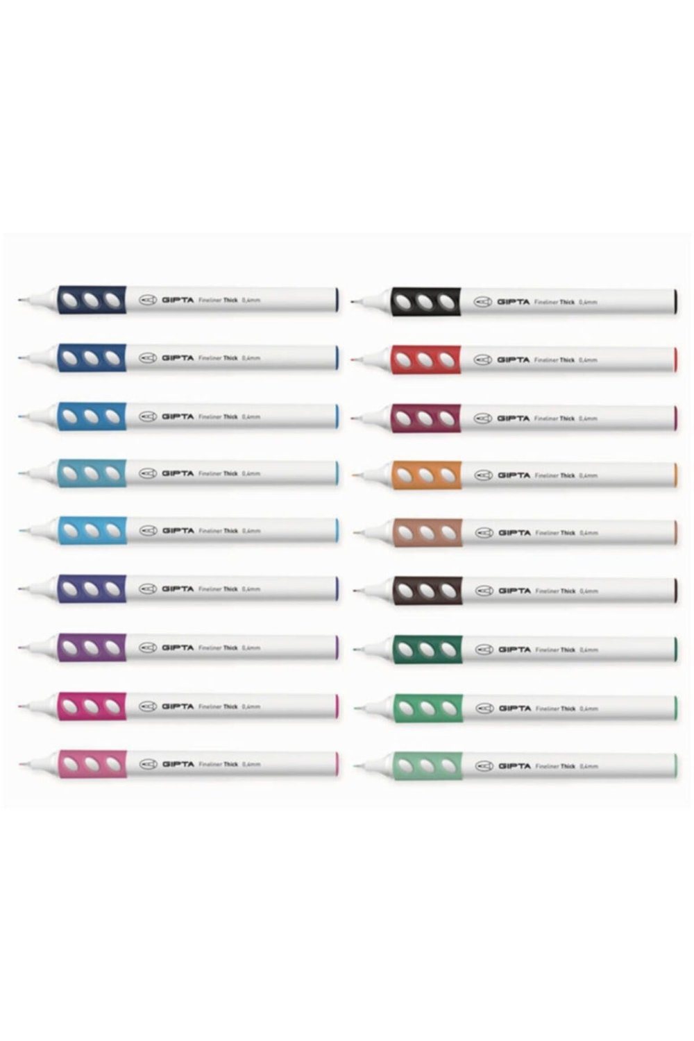 Fineliner Thick 0.4 mm Yuvarlak Gövde Kalem 18 Renk Set