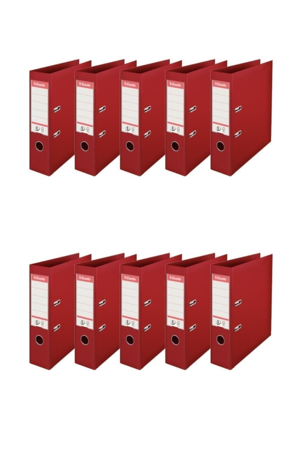 Geniş Plastik Klasör (9940) Kırmızı 10 Lu Paket