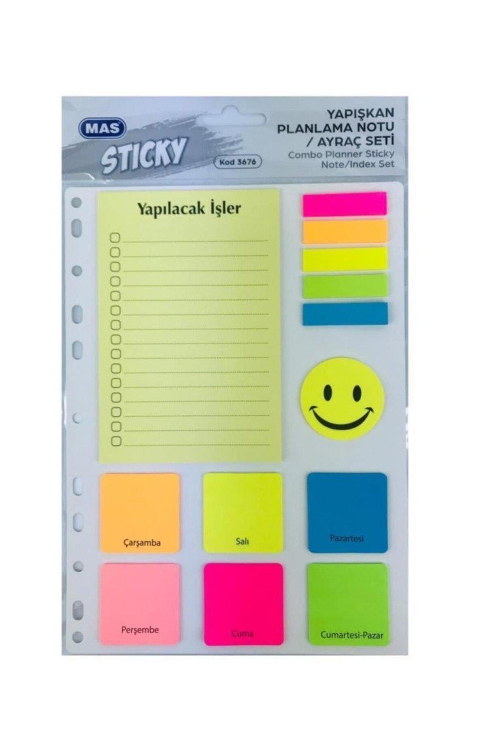 Günlük Yapışkan Planlama Notu Ve Ayraç Seti (3676)