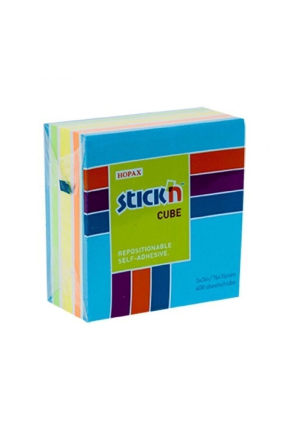 Hopax Stickn Yapışkanlı Not Kağıdı 76x76 Mm Küp 5 Renk 400 Yaprak