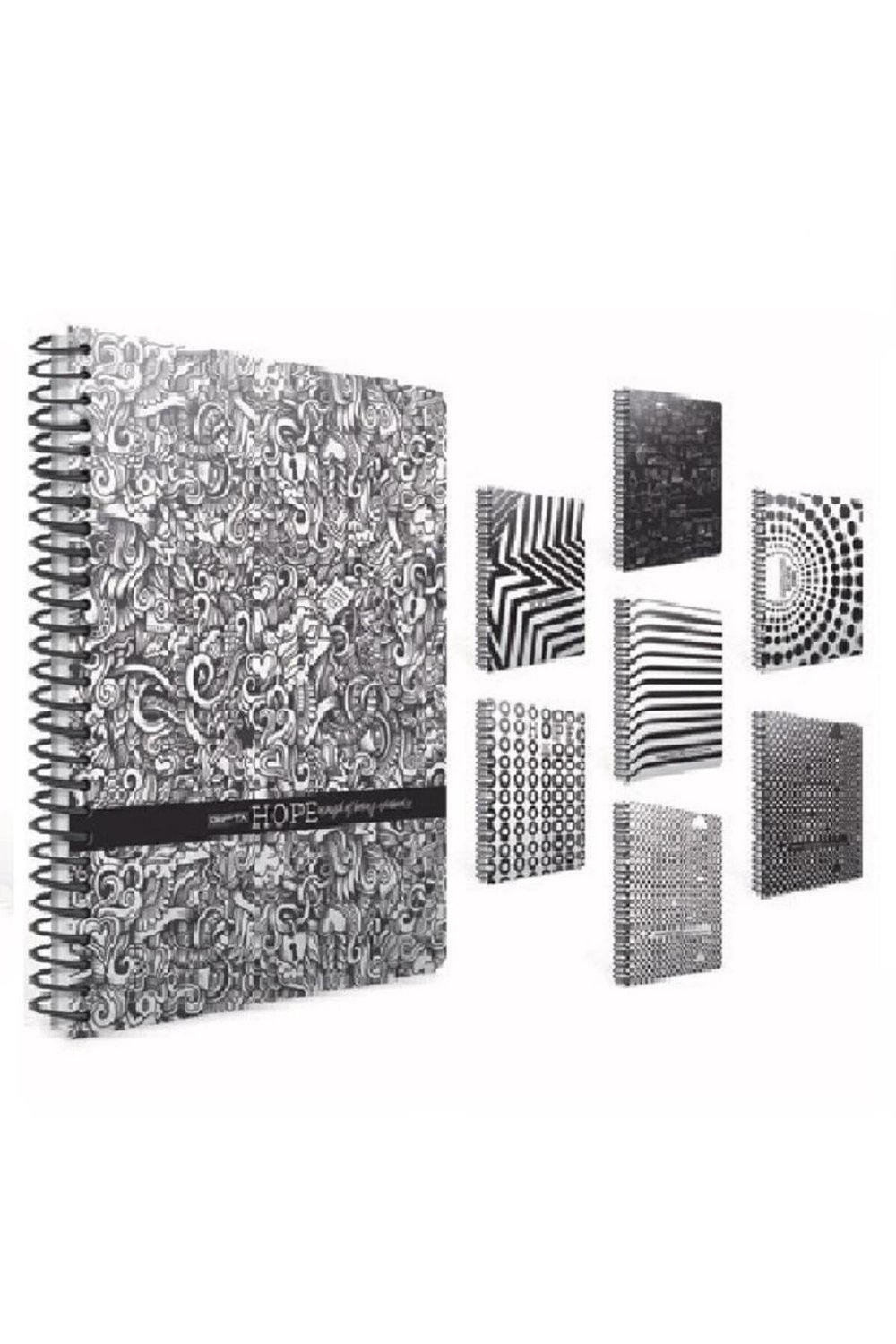 Hope Defter Spiralli Karton Kapak 18,5x26 80 Yaprak Kareli