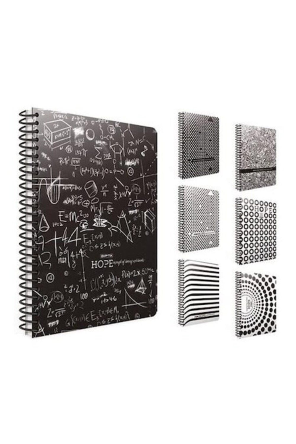 Hope Spiralli Karton Kapak Defter 18,5x26 80yp Kareli