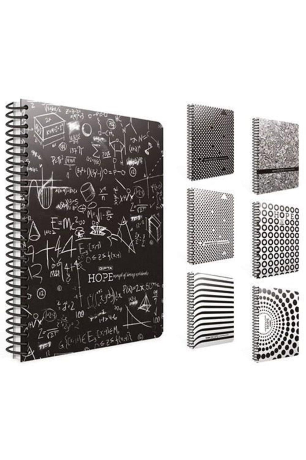 Hope Spiralli Ofset Pp Kapak Çizgili Defter 80 Yaprak 18,5 X 26 Cm 4'lü
