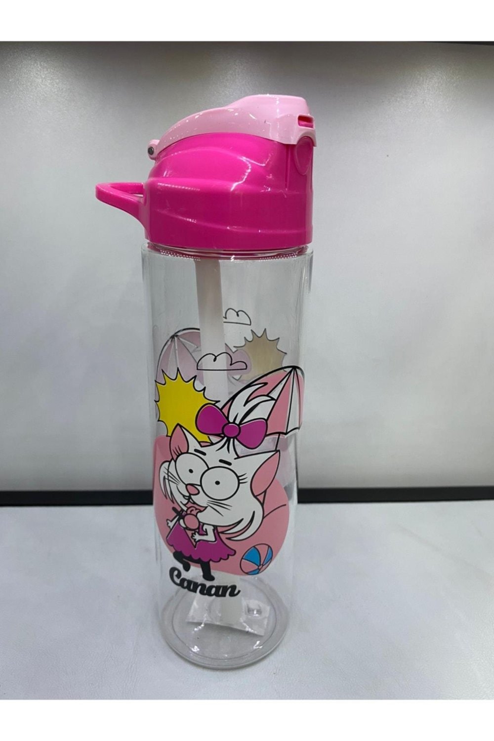 Kral Şakir Desenli Pipetli Tritan Matara 630cc K0031-2