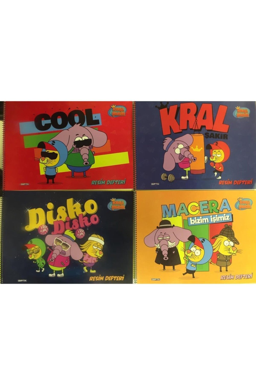 Kral Şakir Sipralli Resim Defteri 25x35 15 Yaprak x4