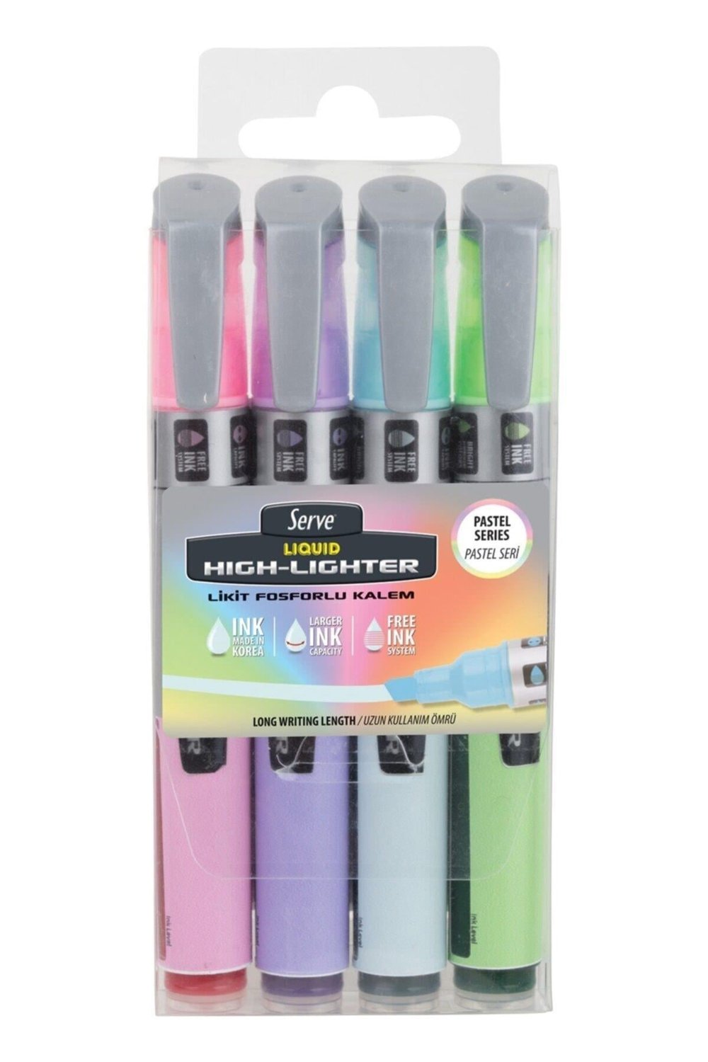 Likit Fosforlu Kalem Pastel 4lü Paket
