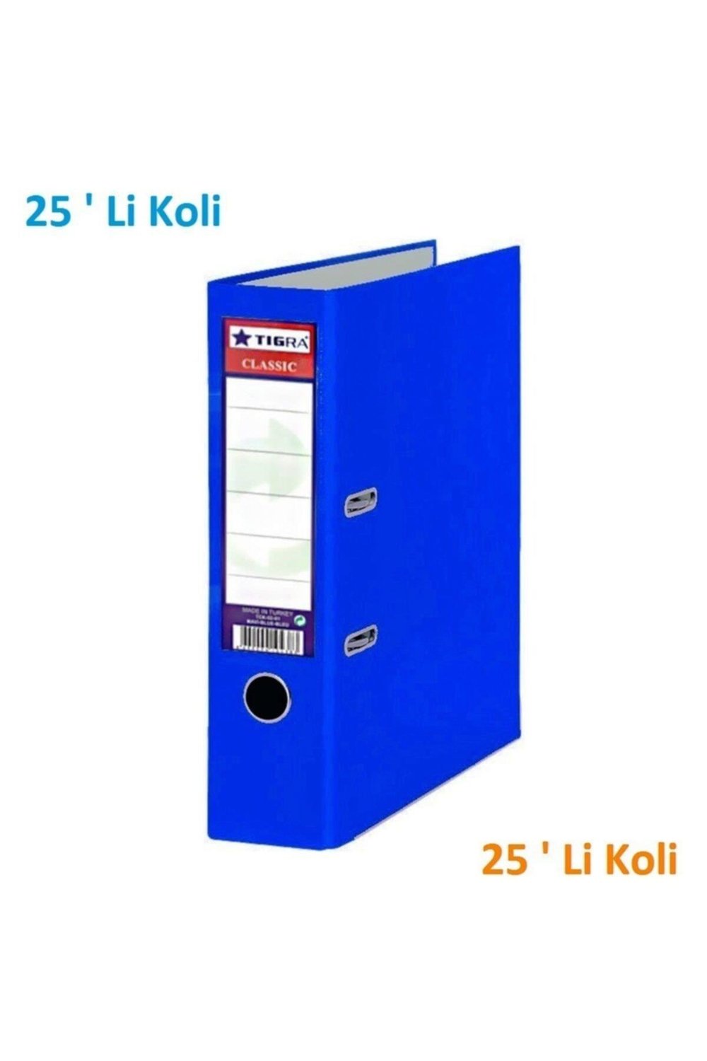Mekanızmalı Büro Tipi Geniş Klasör (25'li Koli) Mavi
