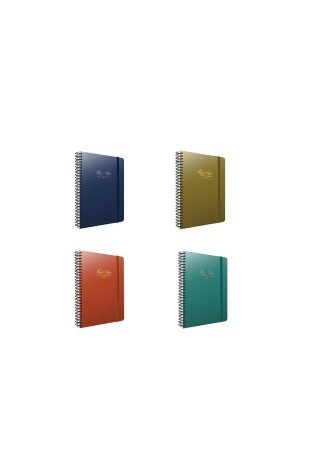 Metal Notes Spiralli Plastik Kapak 17x24 80 Yp. Çizgili Defter 4'lü