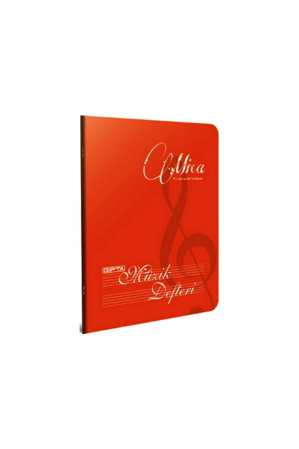 Mica 17x24 40 Yaprak Plastik Kapak Müzik Defteri Kırmızı (1482)