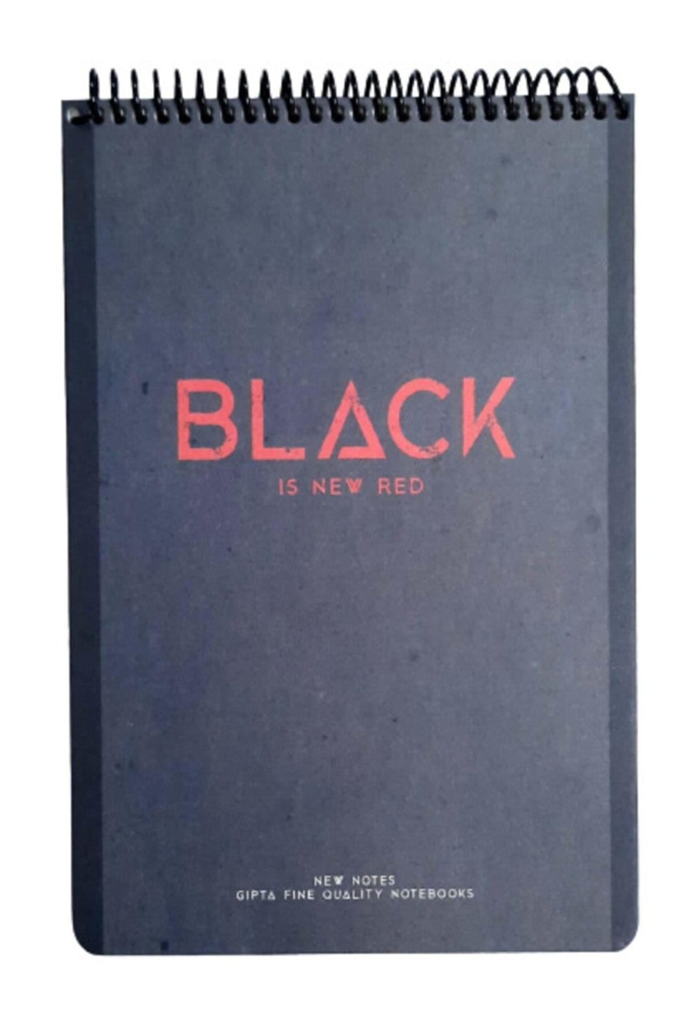 New Notes Black Is New Red Spiralli Sert Kapak 100 Yaprak 17x24 Çizgili Bloknot