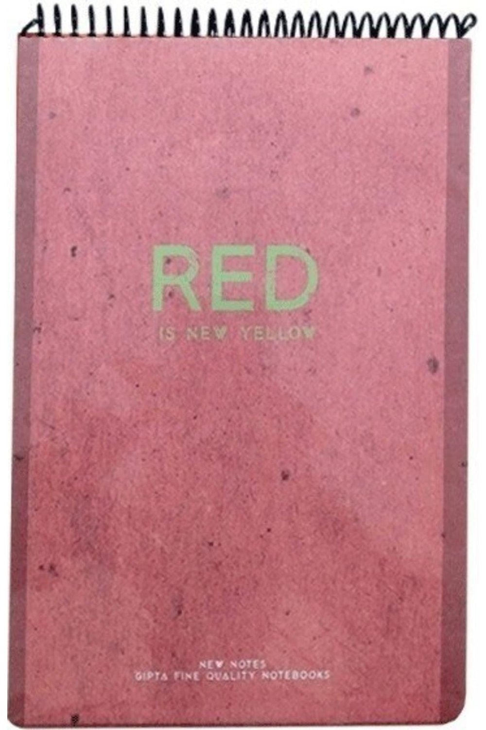 New Notes Red Is New Yellow Spiralli Sert Kapak 100 Yaprak 17x24 Kareli Bloknot