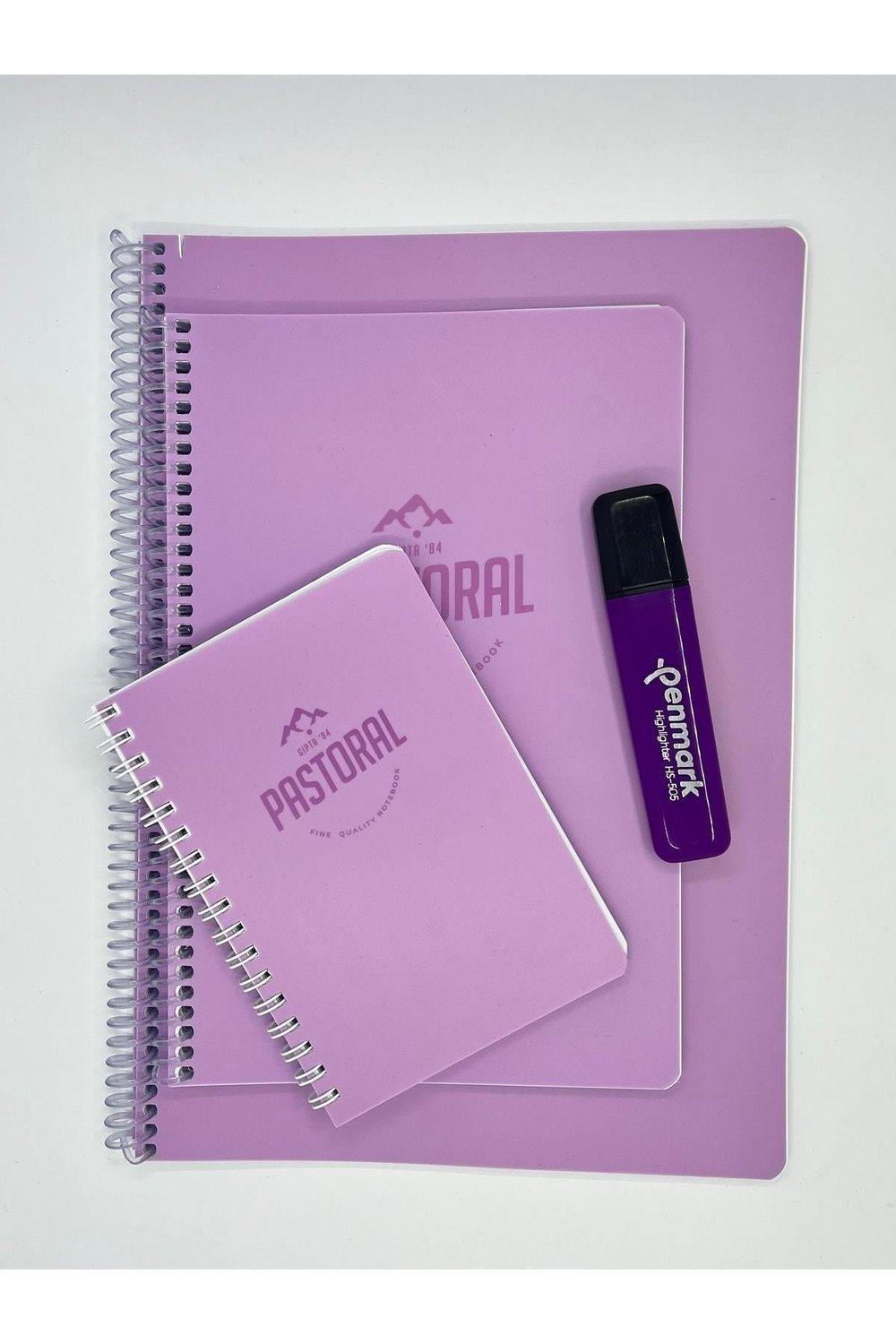 Pastoral 3'lü Kareli Defter Seti A6,a5,a4 80yp,96yp,96yp.(fosforlu Kalem )