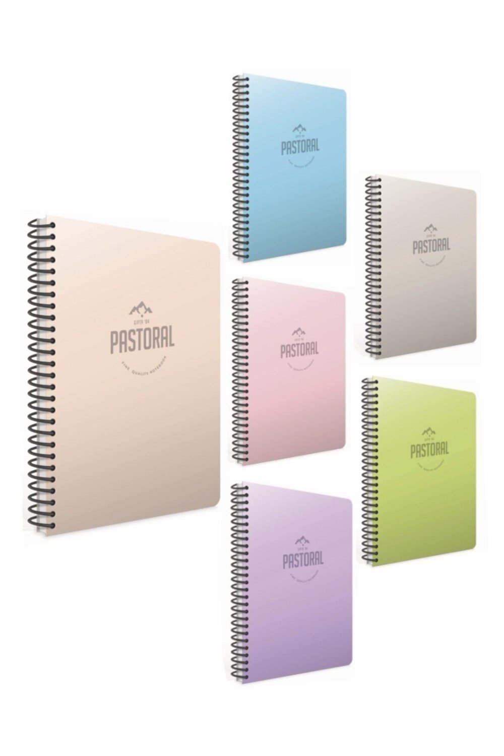 Pastoral 4'lü A4 120 Yaprak Çizgili Spiralli Pp Kapak Defter