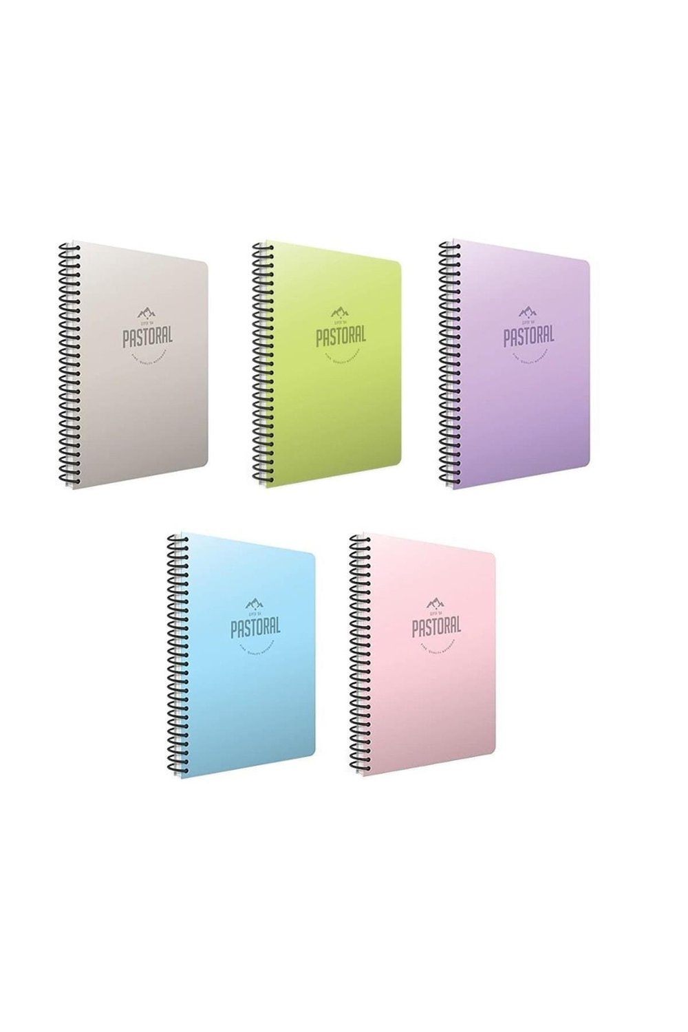 Pastoral A4 72 Yaprak Plastik Kapak Spiralli Defter Çizgisiz 5 Adet