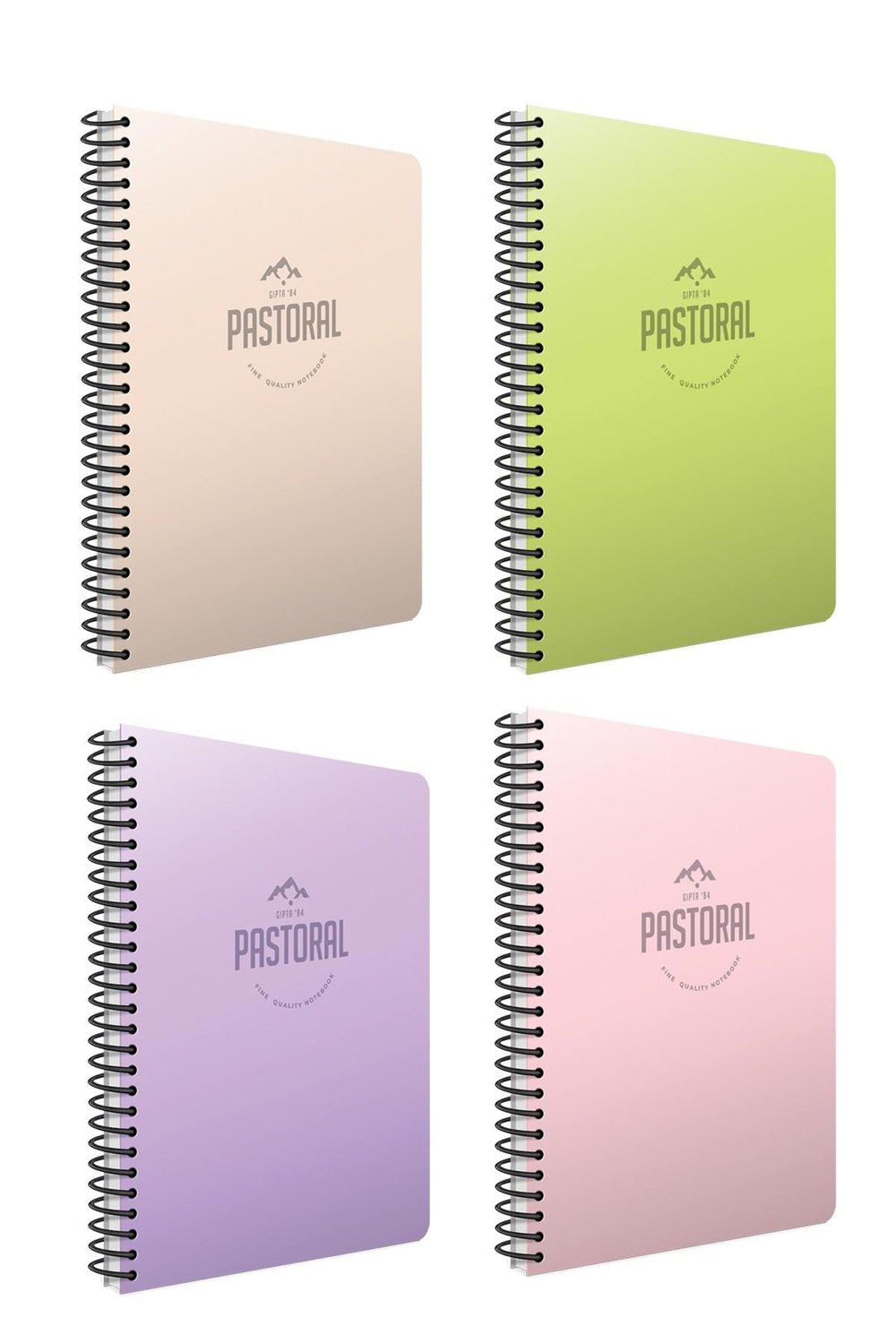 Pastoral A4 72 Yaprak Plastik Kapak Spiralli Defter (2 Çizgili + 2 Kareli)