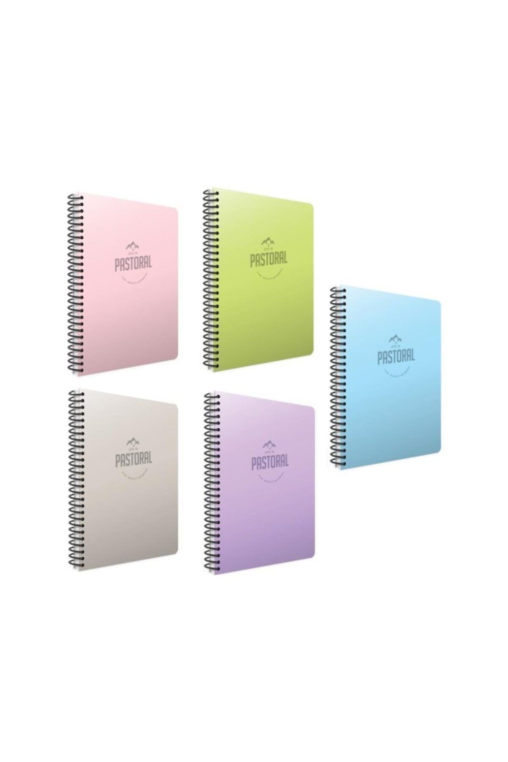 Pastoral Spiralli A4 96 Yaprak Pp Kapak Defter Seti Çizgili 5'li