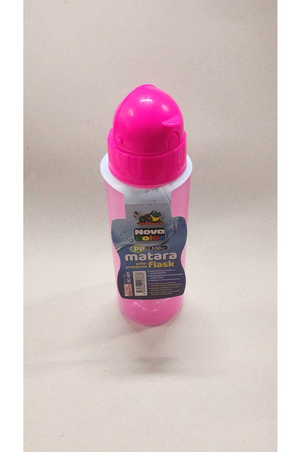 Pembe Şeffaf Pipetli Suluk Matara Pp Matara Doğa Dostu Ürün 500ml