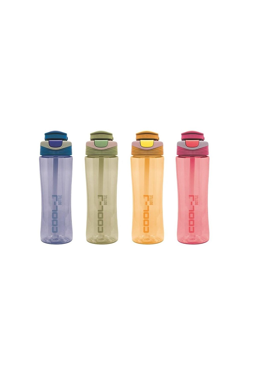 Pipetli Matara (Suluk) 600Ml Tritan (Karışık Renk 1 Adet) K7582