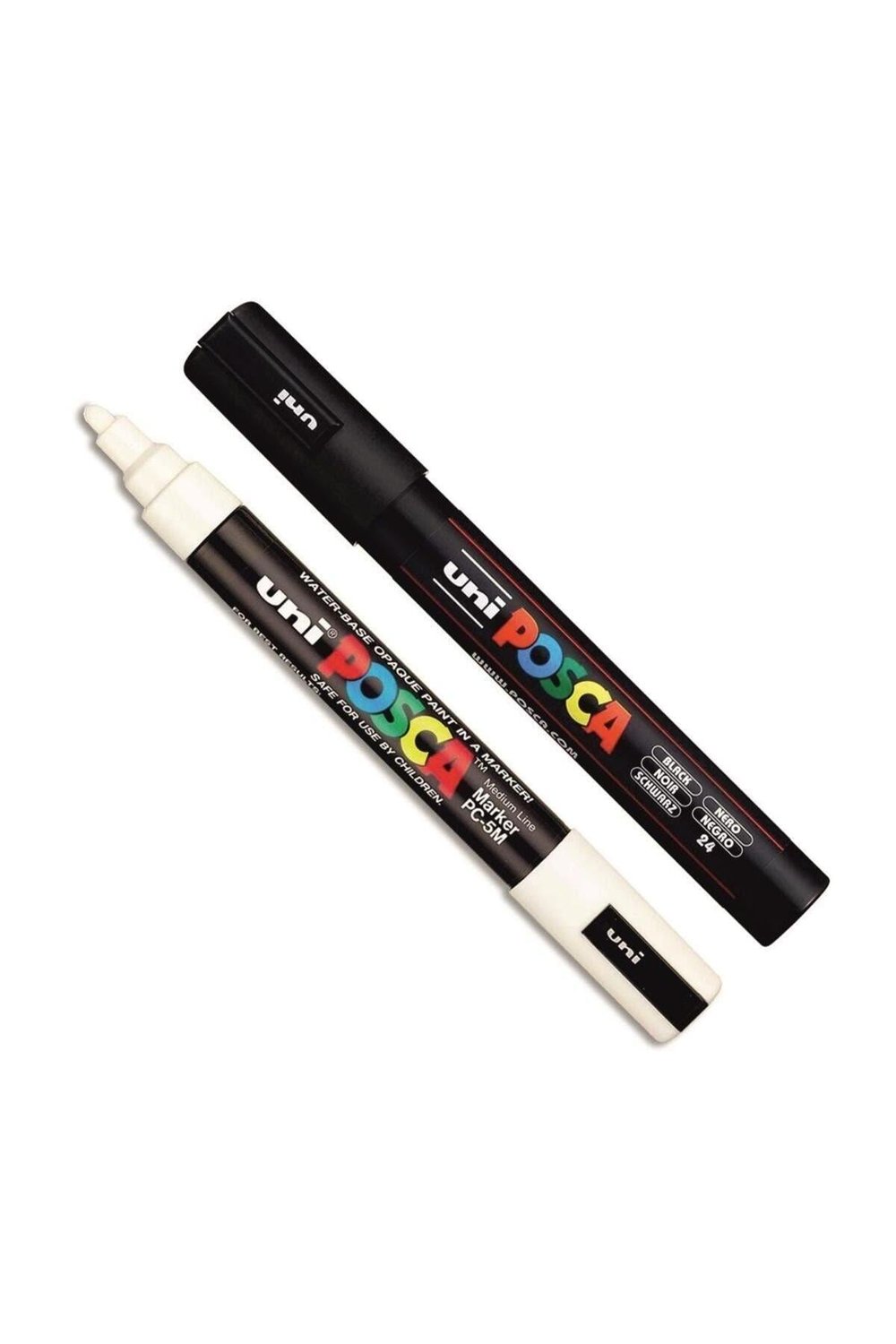 Posca 5m Boyama Markörü Siyah Beyaz 2'li Set