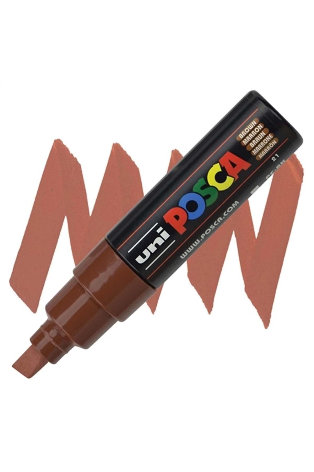 Posca Pc-8k Boyama Markörü 8 Mm Kesik Uç Kahverengi