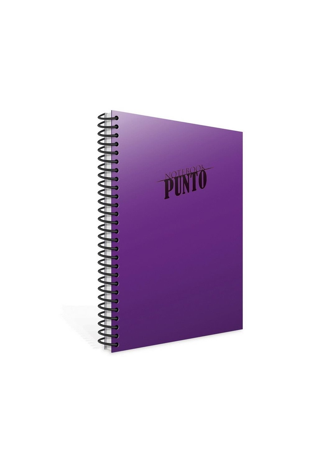 Punto A4 100 Yaprak Plastik Kapak Spiralli Defter (6537) Kareli Mor