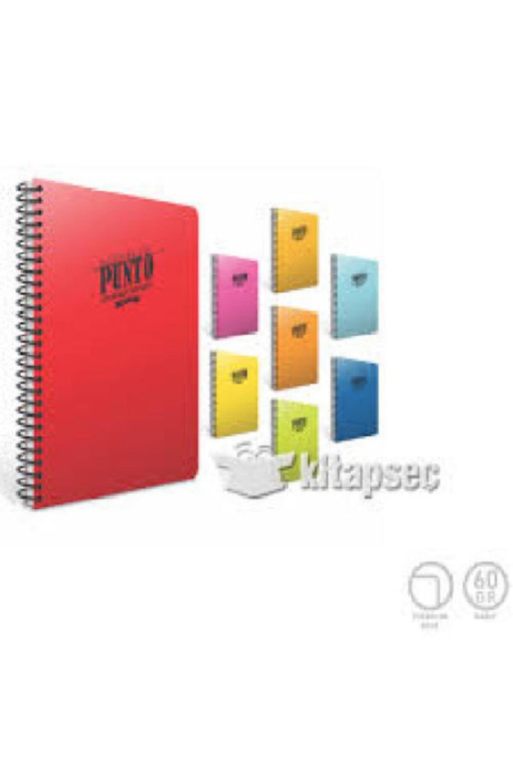 Punto A4 120 Yaprak Pp Kapak Spiralli Defter (6539) Kareli