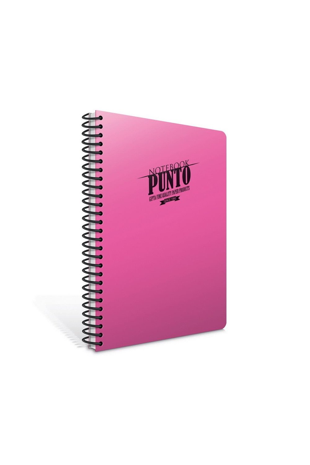 Punto A4 160 Yaprak Plastik Kapak Spiralli Defter (6543) Kareli Pembe