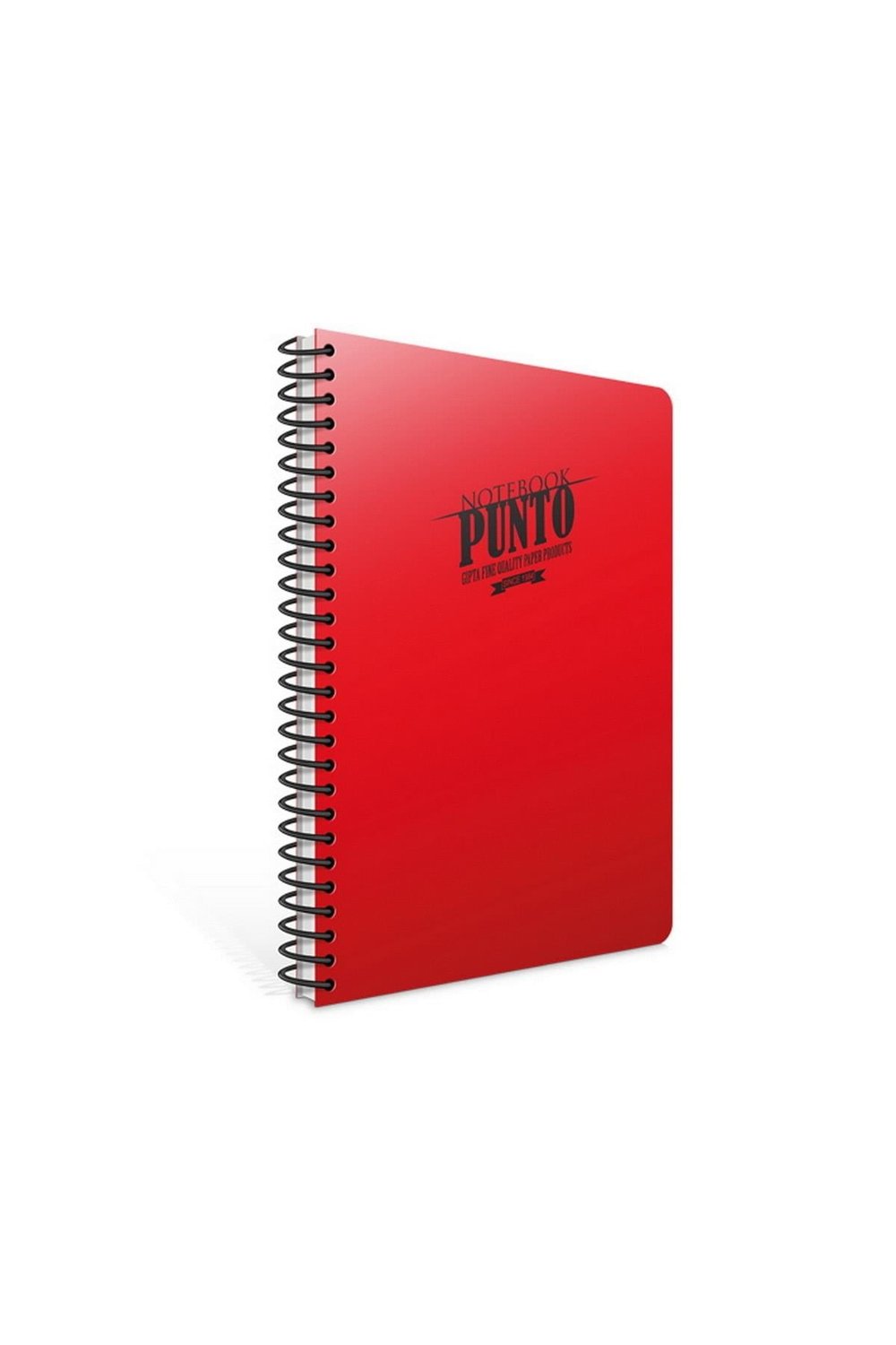 Punto A4 160 Yaprak Plastik Kapak Spiralli Defter (6543) Kareli Kırmızı