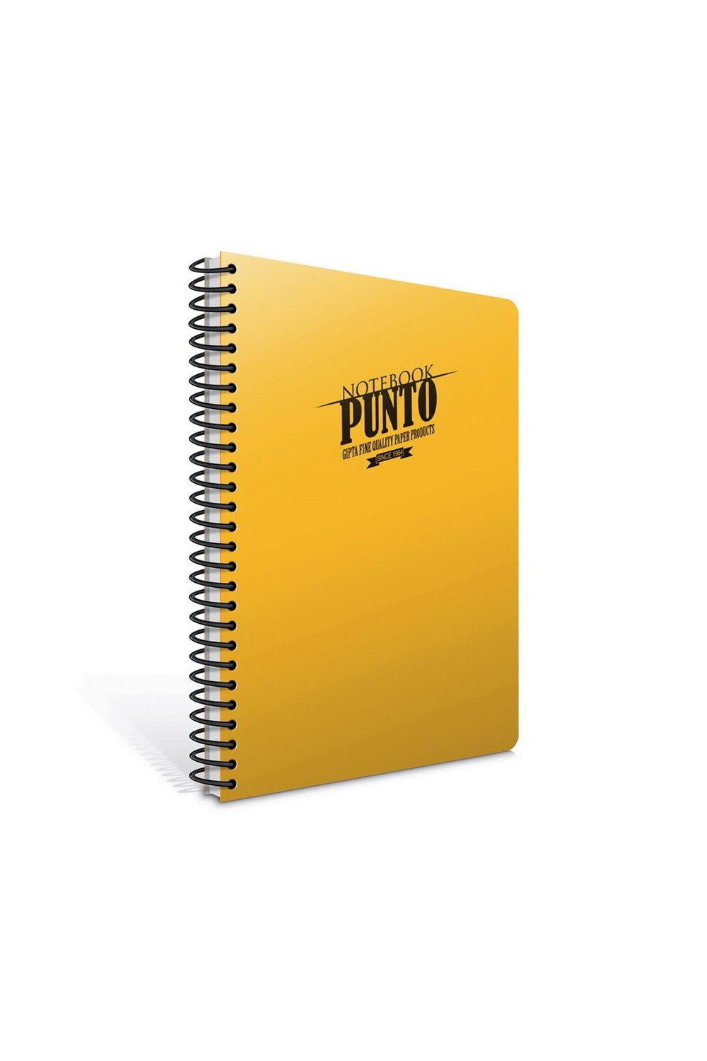 Punto A4 40 Yaprak Plastik Kapak Spiralli Defter (6530) Çizgili Koyu Sarı
