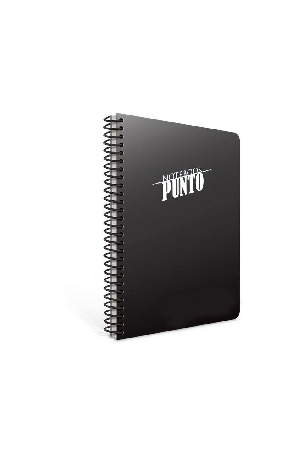 Punto A4 40 Yaprak Plastik Kapak Spiralli Defter (6531) Kareli Siyah
