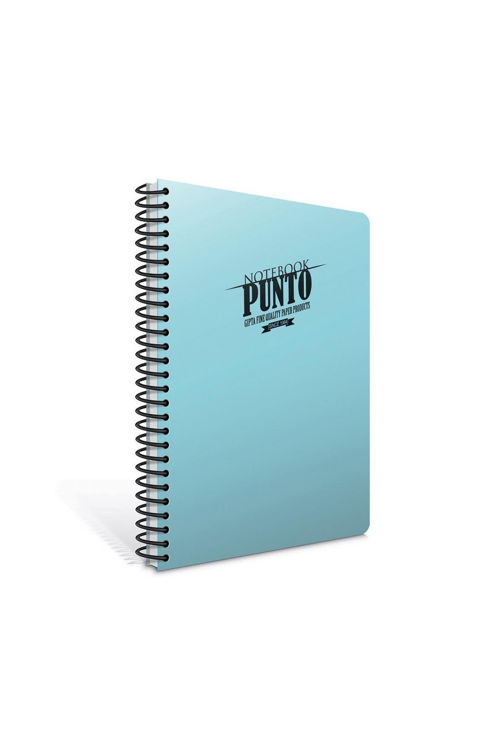 Punto A4 80 Yaprak Plastik Kapak Spiralli Defter (6535) Kareli Açık Mavi
