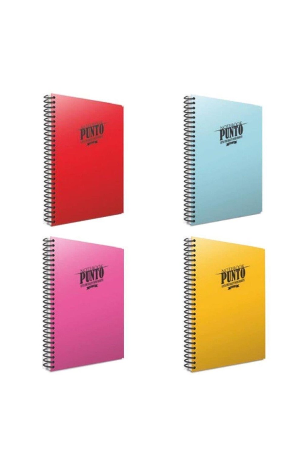Punto Spiralli A4 100 Yap Pp Kapak Defter Seti Kareli 4'lü