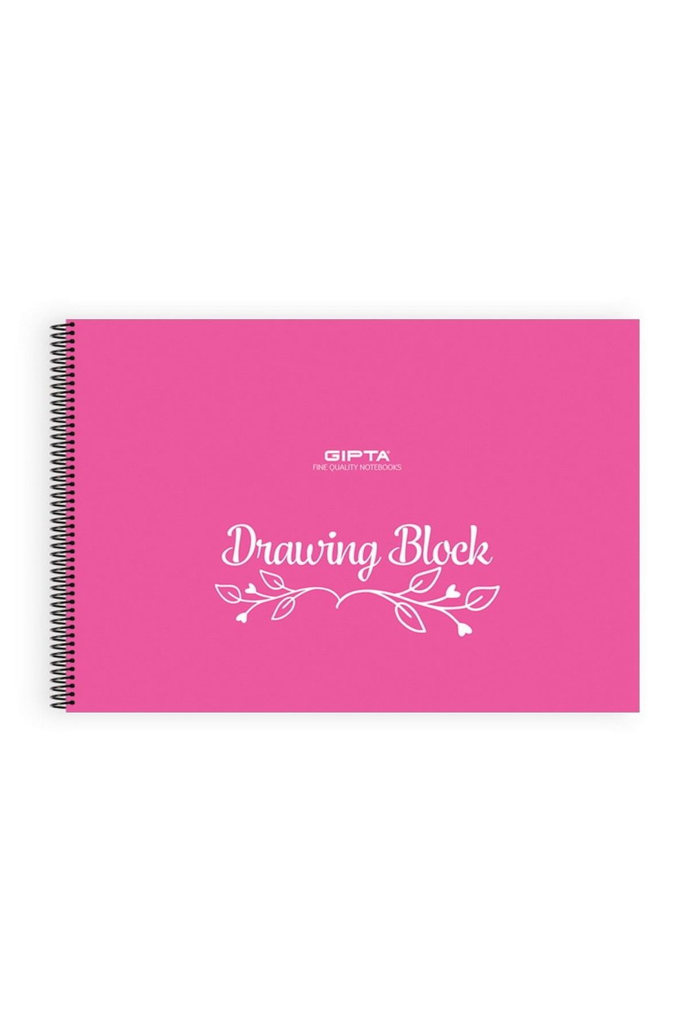 Resim Defteri 35x50 25 Yaprak Spiralli Plastik Kapak (1773) Pembe
