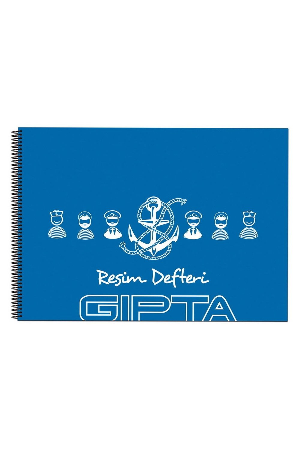 Resim Defteri 35x50 25 Yaprak Spiralli Plastik Kapak Mavi