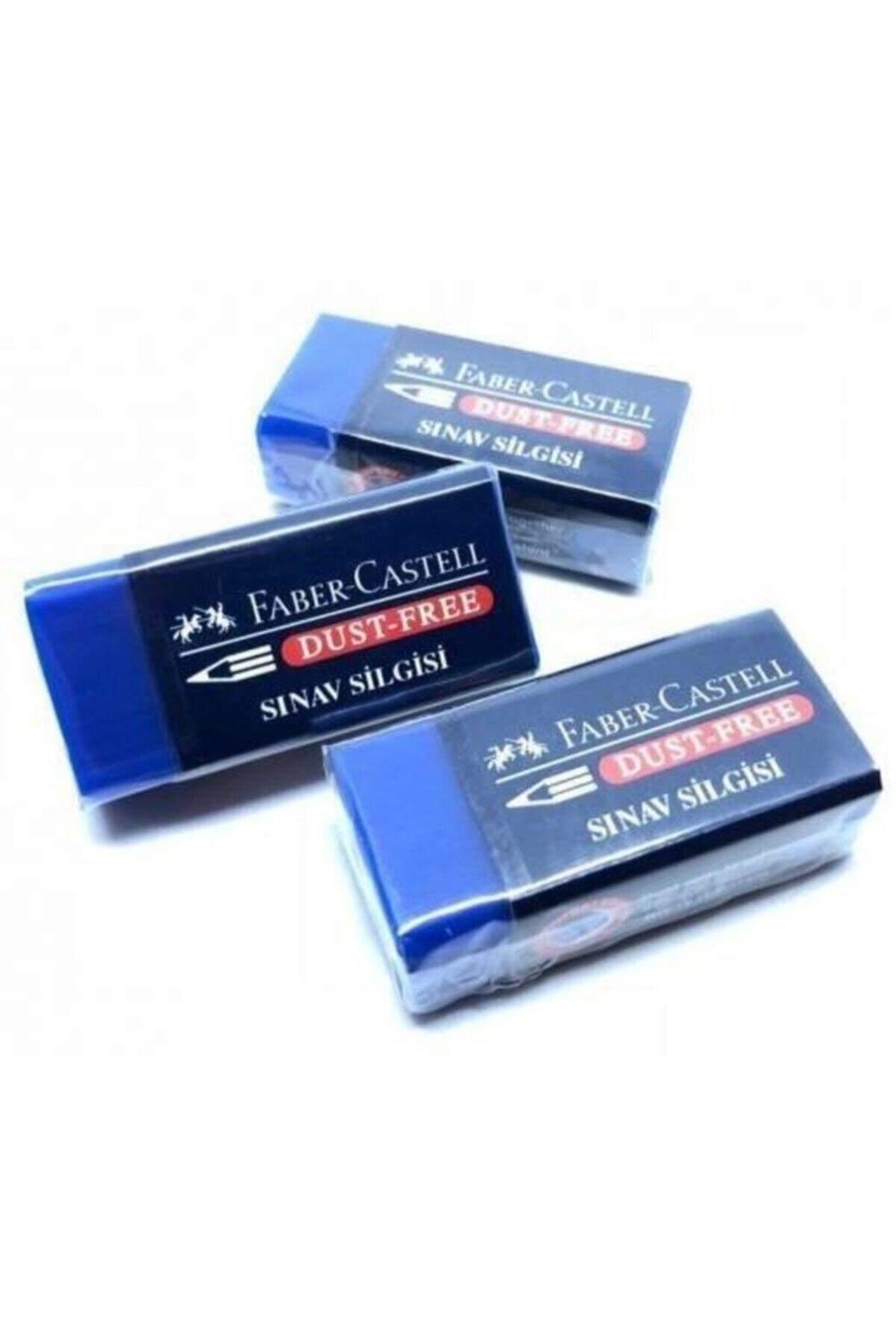 Sınav Silgisi, Dust‑Free, 3'lü Set, Yumuşak kenar, Kompakt form, PVC/fitalat/lateks içermez