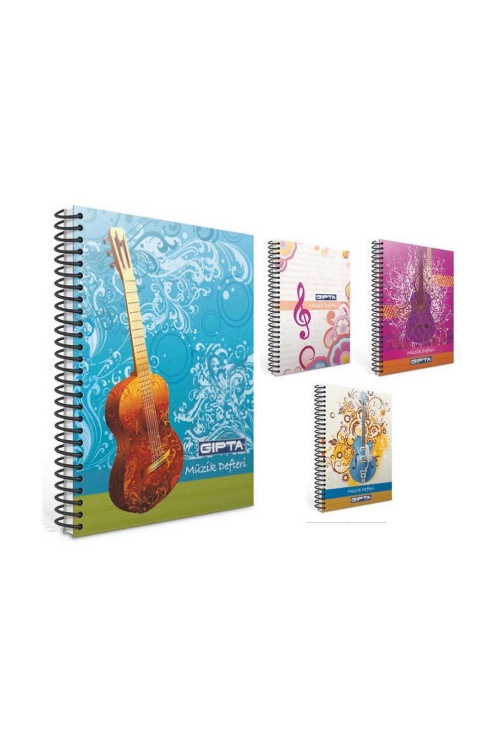Spiralli Müzik Defteri A4 40 Yaprak Karton Kapaklı (1481)