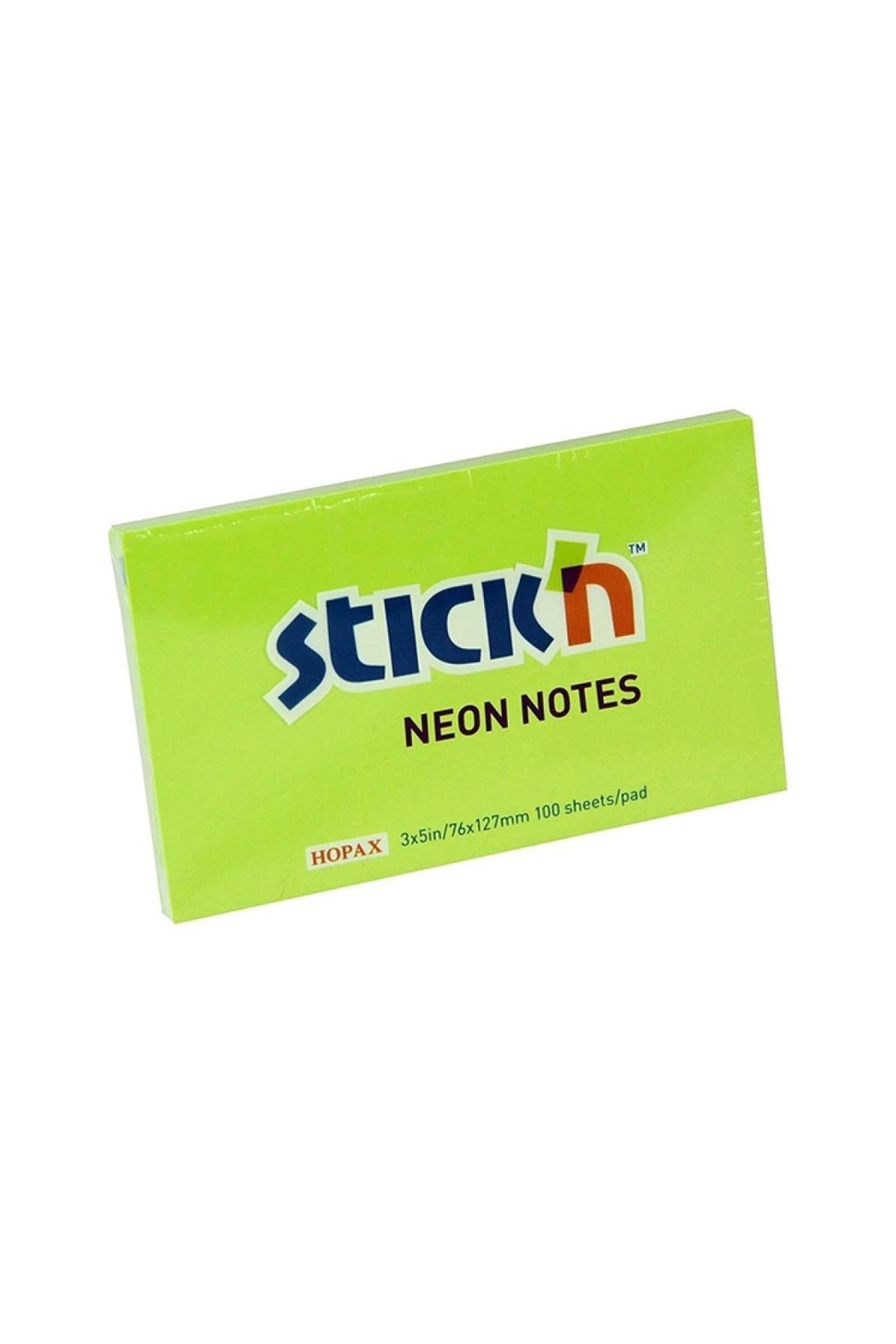 Stıckn 76x127 Neon Yeşil Yapışkanlı Notluk 100 Yp.