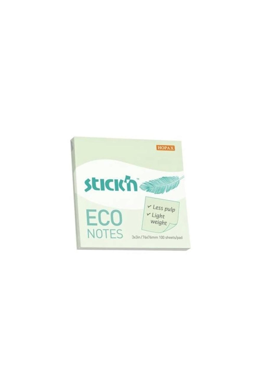 Stıckn Yapışkanlı Not Kağıdı 100 Yp 76x76 Eco Pastel Yeşil He21748 - 12'li Paket