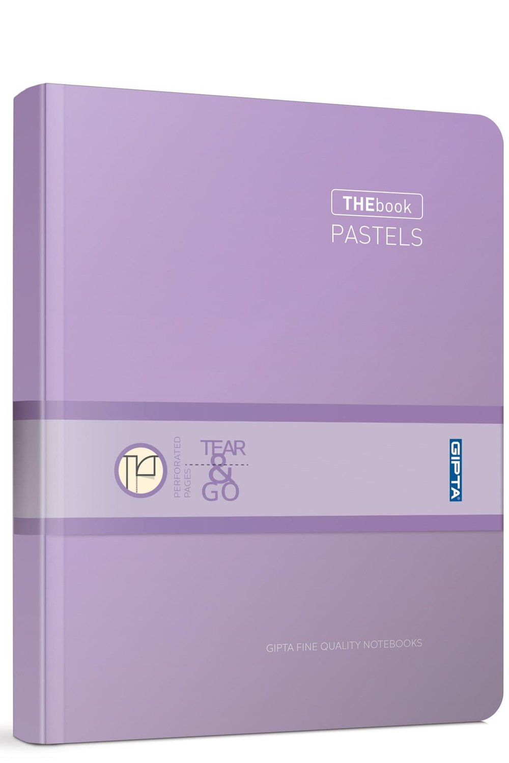 The Book Pastel 20x28 296 Yaprak 4 Bölmeli Sert Kapak Ciltli Defter (3483) Çizgili Pastel Mor