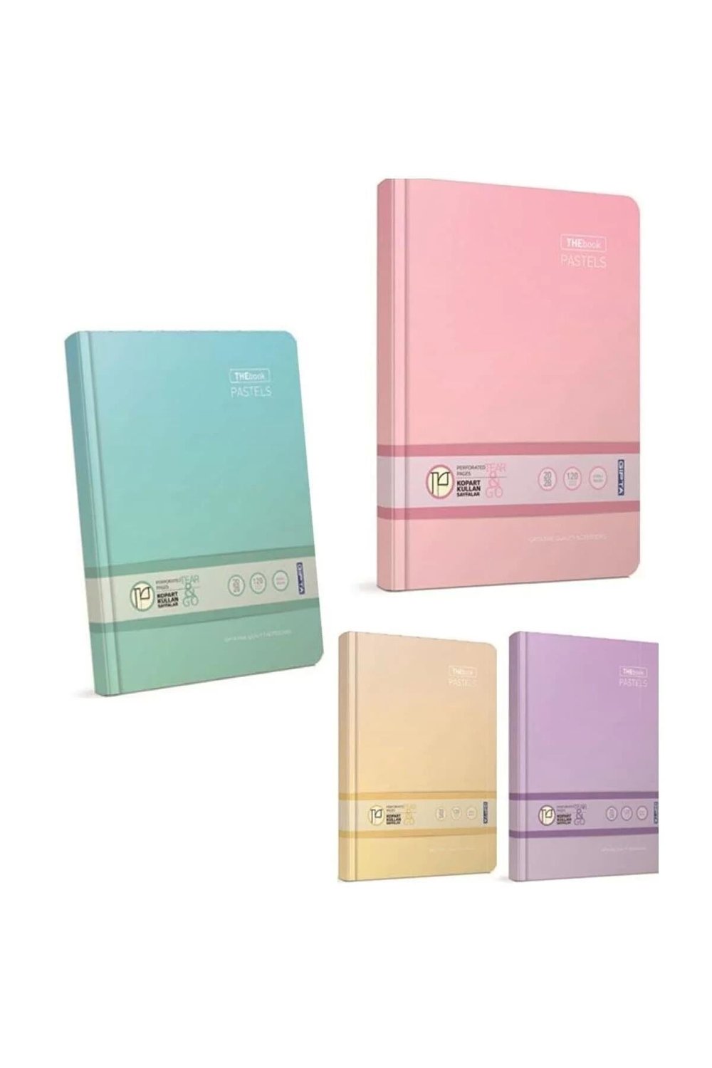 Thebook Pastels Iplik Dikişli Sert Kapak Defter( 20*28 )-200 Yaprak ( Çizgili )